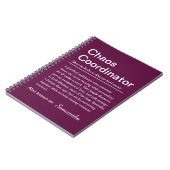 Personalised Chaos Coordinator Definition ノートブック (左側)