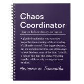 Personalised Chaos Coordinator Definition ノートブック (正面)