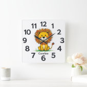 Personalised Child's Wall Clock スクエア壁時計 (ホーム)