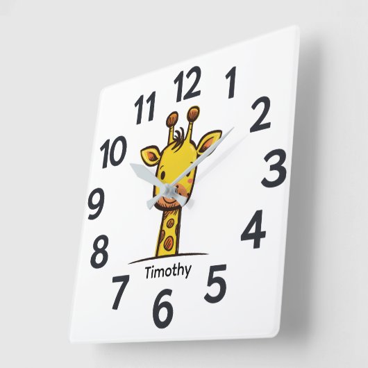 Personalised Child's Wall Clock スクエア壁時計 (傾斜)