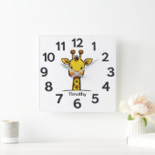 Personalised Child's Wall Clock スクエア壁時計 (ホーム)
