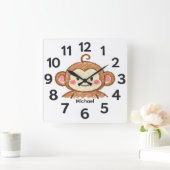 Personalised Child's Wall Clock スクエア壁時計 (ホーム)