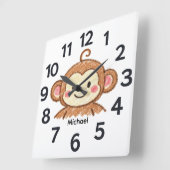 Personalised Child's Wall Clock スクエア壁時計 (傾斜)