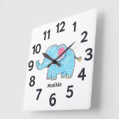 Personalised Child's Wall Clock スクエア壁時計 (傾斜)