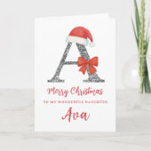 Personalised Christmas Card - Letter A カード (正面)