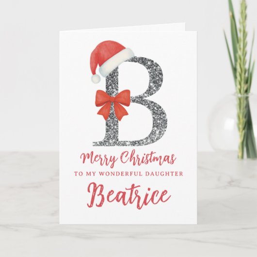 Personalised Christmas Card - Letter B カード (正面)