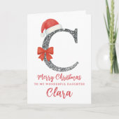 Personalised Christmas Card - Letter C カード (正面)