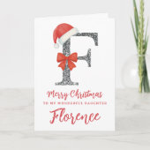 Personalised Christmas Card - Letter F カード (正面)