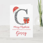 Personalised Christmas Card - Letter G カード (正面)