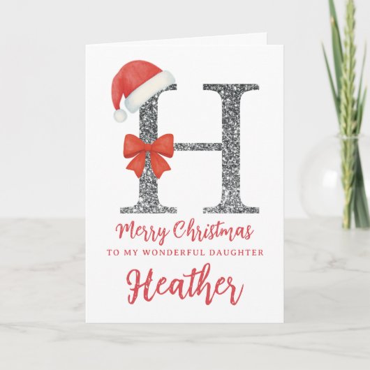 Personalised Christmas Card - Letter H カード (正面)