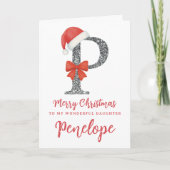 Personalised Christmas Card - Letter P カード (正面)