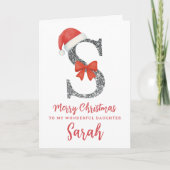 Personalised Christmas Card - Letter S カード (正面)