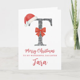 Personalised Christmas Card - Letter T カード