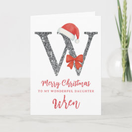 Personalised Christmas Card - Letter W カード