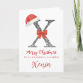Personalised Christmas Card - Letter X カード (正面)