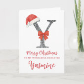 Personalised Christmas Card - Letter Y カード (正面)