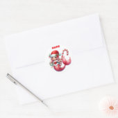 Personalised Christmas Mermaid Circular Sticke ラウンドシール (封筒)