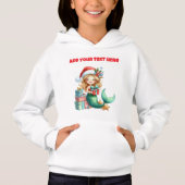 Personalised Christmas Mermaid Hoodie (正面)