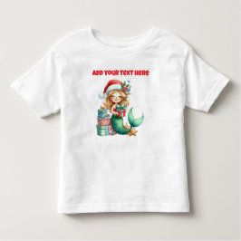 Personalised Christmas Mermaid Toddlers Shirt トドラーTシャツ