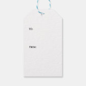 Personalised Christmas Monogram Red-Berry Wreath ギフトタグ (裏面)