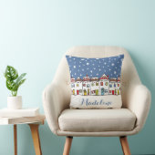 Personalised Christmas Street Snow Scene Cushion クッション (椅子)