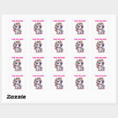 Personalised Christmas Unicorn Square Sticker スクエアシール (シート)