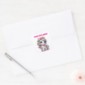 Personalised Christmas Unicorn Square Sticker スクエアシール (封筒)