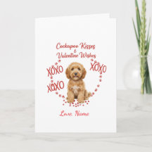 Personalised Cockapoo Kisses Valentine Wishes
