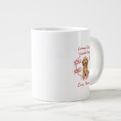 Personalised Cockapoo Kisses Valentine Wishes ジャンボコーヒーマグカップ (正面右)