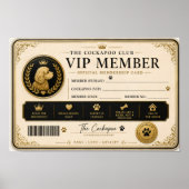 Personalised Cockapoo Membership Card Gift ポスター (正面)