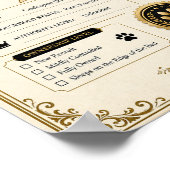 Personalised Cockapoo Owner Certificate – dog gift ポスター (角)