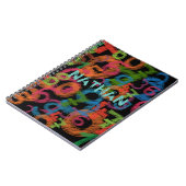 Personalised Colorful Numbers Graffiti ノートブック (左側)