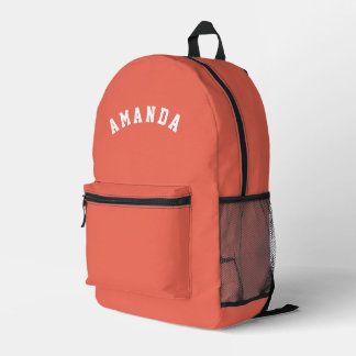 Personalised Coral Kids Back to School プリントバックパック