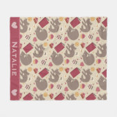 Personalised Cozy Cat Lovers Collage フリースブランケット (正面(横))