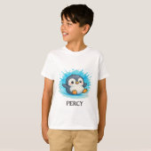 Personalised Cute Animal Tee - Kids T-Shirt Percy  Tシャツ (正面フル)