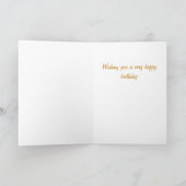 Personalised Cute Bee Happy Birthday Card for her  カード (内部)