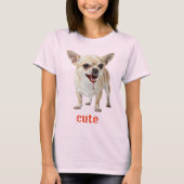 Personalised Cute Chihuahua Aggro Nasty Vicious Tシャツ (正面)