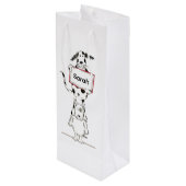 Personalised Cute Dog Acrobat  ワインギフトバッグ (裏面アングル)