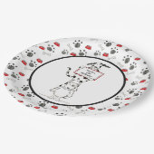 Personalised Cute Dog Acrobats Birthday ペーパープレート (アングル)