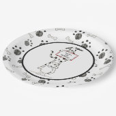 Personalised Cute Dog Acrobats Birthday ペーパープレート (アングル)