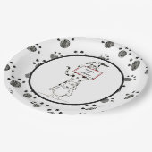 Personalised Cute Dog Acrobats Birthday ペーパープレート (アングル)