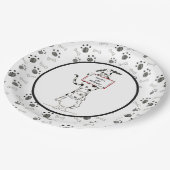 Personalised Cute Dog Acrobats Birthday ペーパープレート (アングル)