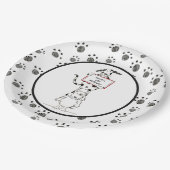 Personalised Cute Dog Acrobats Birthday ペーパープレート (アングル)