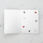 Personalised Cute Dog Acrobats Birthday Card カード (内部)