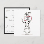 Personalised Cute Dog Acrobats Birthday Invitation (正面/裏面)