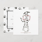 Personalised Cute Dog Acrobats Birthday Invitation (正面/裏面)