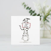 Personalised Cute Dog Acrobats Birthday Invitation (スタンド正面)
