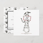 Personalised Cute Dog Acrobats Birthday Invitation (正面/裏面)