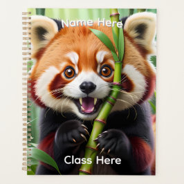 Personalised Cute Kawaii style Red Panda  プランナー手帳