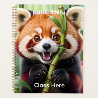 Personalised Cute Kawaii style Red Panda プランナー手帳